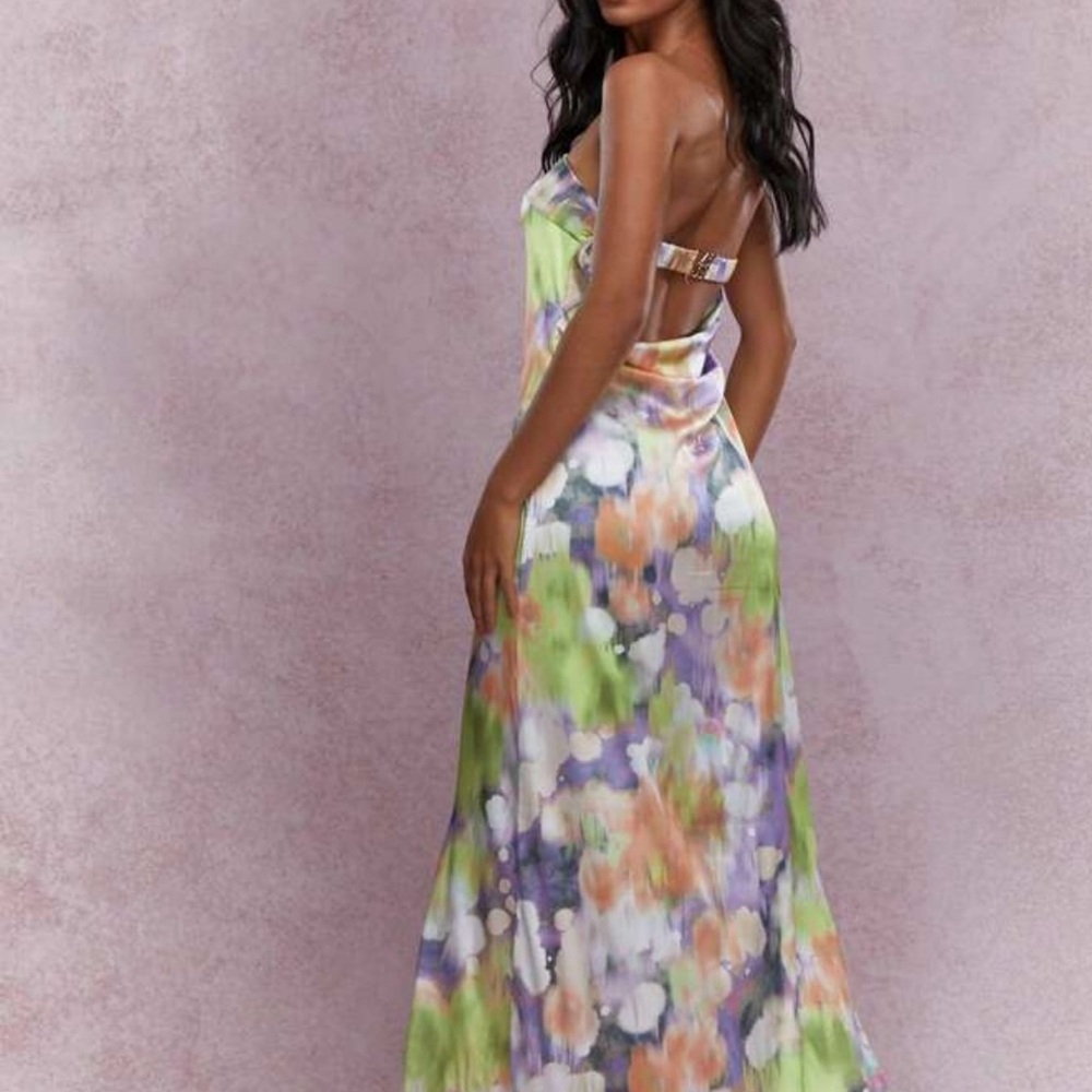 Missguided Multicolor Backless Maxi Dress